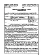 Preview for 3 page of Panasonic Palmcorder PV-DLT9 Operating Instructions