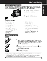 Предварительный просмотр 9 страницы Panasonic Palmcorder PV-DV103 Operating Instructions Manual