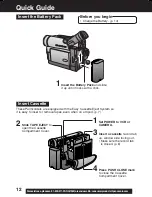 Предварительный просмотр 12 страницы Panasonic Palmcorder PV-DV103 Operating Instructions Manual