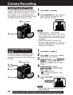 Предварительный просмотр 20 страницы Panasonic Palmcorder PV-DV103 Operating Instructions Manual