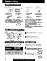 Предварительный просмотр 6 страницы Panasonic Palmcorder PV-DV121 User Manual