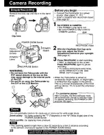 Предварительный просмотр 22 страницы Panasonic Palmcorder PV-DV121 User Manual