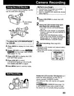 Предварительный просмотр 23 страницы Panasonic Palmcorder PV-DV121 User Manual