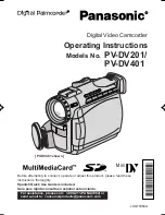 Panasonic Palmcorder PV-DV201 Operating Manual предпросмотр