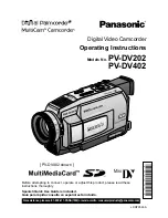 Предварительный просмотр 1 страницы Panasonic Palmcorder PV-DV202 Operating Instructions Manual