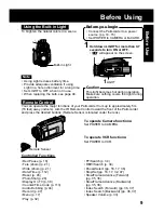 Предварительный просмотр 9 страницы Panasonic Palmcorder PV-DV202 Operating Instructions Manual