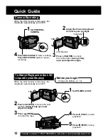 Предварительный просмотр 12 страницы Panasonic Palmcorder PV-DV202 Operating Instructions Manual