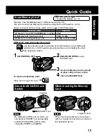 Предварительный просмотр 13 страницы Panasonic Palmcorder PV-DV202 Operating Instructions Manual