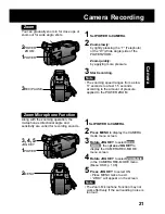 Предварительный просмотр 21 страницы Panasonic Palmcorder PV-DV202 Operating Instructions Manual