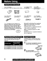 Предварительный просмотр 6 страницы Panasonic Palmcorder PV-DV221 User Manual