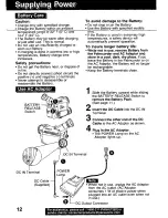 Предварительный просмотр 12 страницы Panasonic Palmcorder PV-DV221 User Manual