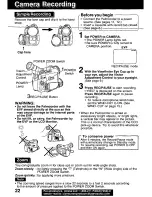 Предварительный просмотр 22 страницы Panasonic Palmcorder PV-DV221 User Manual