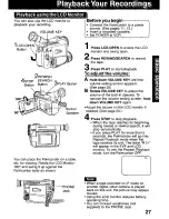 Предварительный просмотр 27 страницы Panasonic Palmcorder PV-DV221 User Manual