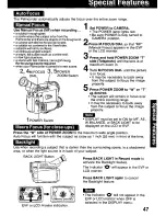 Предварительный просмотр 47 страницы Panasonic Palmcorder PV-DV221 User Manual