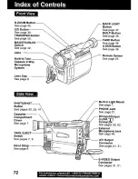 Предварительный просмотр 72 страницы Panasonic Palmcorder PV-DV221 User Manual