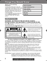 Preview for 2 page of Panasonic Palmcorder PV-DV401 Operating Manual