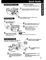 Предварительный просмотр 9 страницы Panasonic Palmcorder PV-DV601 Operating Manual