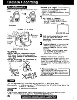 Предварительный просмотр 22 страницы Panasonic Palmcorder PV-DV601 Operating Manual