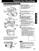 Предварительный просмотр 27 страницы Panasonic Palmcorder PV-DV601 Operating Manual