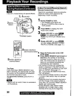 Предварительный просмотр 30 страницы Panasonic Palmcorder PV-DV601 Operating Manual