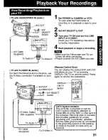 Предварительный просмотр 31 страницы Panasonic Palmcorder PV-DV601 Operating Manual