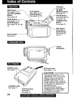 Предварительный просмотр 74 страницы Panasonic Palmcorder PV-DV601 Operating Manual