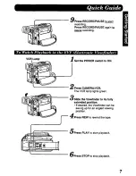 Предварительный просмотр 7 страницы Panasonic Palmcorder PV-DV700 Operating Manual