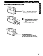 Предварительный просмотр 9 страницы Panasonic Palmcorder PV-DV700 Operating Manual