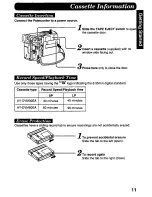 Предварительный просмотр 11 страницы Panasonic Palmcorder PV-DV700 Operating Manual