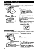 Предварительный просмотр 22 страницы Panasonic Palmcorder PV-DV700 Operating Manual