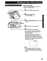 Предварительный просмотр 25 страницы Panasonic Palmcorder PV-DV700 Operating Manual