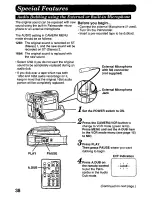 Предварительный просмотр 38 страницы Panasonic Palmcorder PV-DV700 Operating Manual