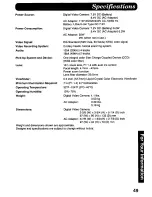 Предварительный просмотр 49 страницы Panasonic Palmcorder PV-DV700 Operating Manual