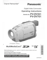 Preview for 1 page of Panasonic Palmcorder PV-DV701 Operating Manual