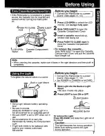 Preview for 7 page of Panasonic Palmcorder PV-DV701 Operating Manual