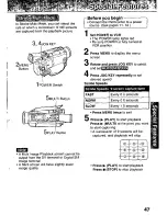 Preview for 47 page of Panasonic Palmcorder PV-DV701 Operating Manual