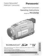 Panasonic Palmcorder PV-DV92 User Manual preview