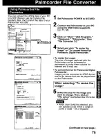 Preview for 75 page of Panasonic Palmcorder PV-DV92 User Manual