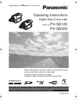 Предварительный просмотр 1 страницы Panasonic Palmcorder PV-GS120 Operating Instructions Manual