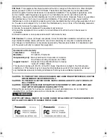 Предварительный просмотр 3 страницы Panasonic Palmcorder PV-GS120 Operating Instructions Manual