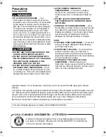 Предварительный просмотр 5 страницы Panasonic Palmcorder PV-GS120 Operating Instructions Manual