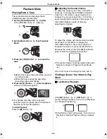 Предварительный просмотр 42 страницы Panasonic Palmcorder PV-GS120 Operating Instructions Manual