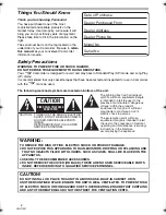 Предварительный просмотр 2 страницы Panasonic Palmcorder PV-GS320 Operating Instructions Manual