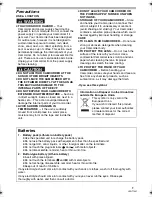 Предварительный просмотр 5 страницы Panasonic Palmcorder PV-GS320 Operating Instructions Manual