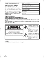 Предварительный просмотр 2 страницы Panasonic Palmcorder PV-GS500 Operating Instructions Manual