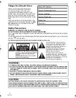 Предварительный просмотр 2 страницы Panasonic Palmcorder PV-GS85 Operating Instructions Manual