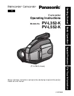 Panasonic Palmcorder PV-L352-K Operating Instructions Manual preview