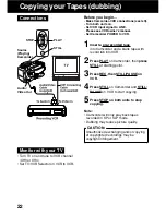 Preview for 22 page of Panasonic Palmcorder PV-L352-K Operating Instructions Manual