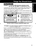 Preview for 3 page of Panasonic Palmcorder PV-L352 Operating Manual