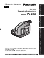 Panasonic Palmcorder PV-L353 Operating Instructions Manual preview